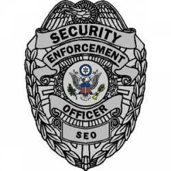 Security Enforcement Officer Gray Badge - Sticker