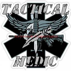 Tactical Medic Star of Life - Black And Grey Sticker