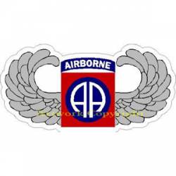US Army 82nd Airborne Logo with Wings - Sticker