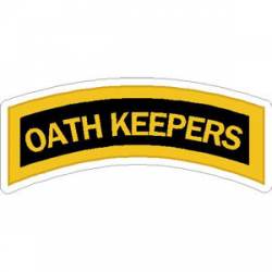 Oath Keepers - Black And Yellow Sticker