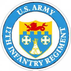 US Army 12th Infantry Regiment - Sticker