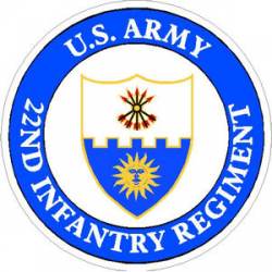 US Army 22nd Infantry Regiment - Sticker