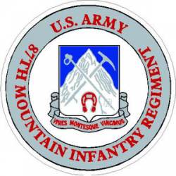 US Army 87th Mountain Infantry Regiment - Sticker