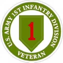 US Army 1st Infantry Division Veteran - Sticker