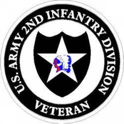 US Army 2nd Infantry Division Veteran - Sticker