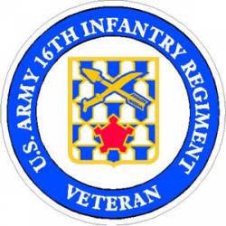 US Army 16th Infantry Regiment Veteran - Sticker