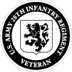 US Army 28th Infantry Regiment Veteran - Sticker