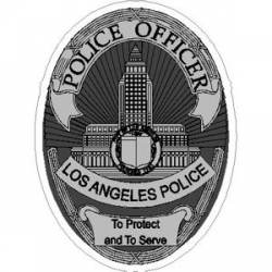 City of Los Angeles Police Dept. Badge - Grey Sticker