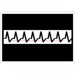 Thin White Line QRS Rhythm Strip - Sticker