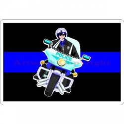 Thin Blue Line Motorcycle Patrol - Sticker