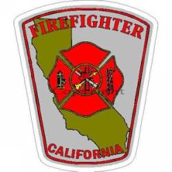 California Firefighter - Vinyl Sticker