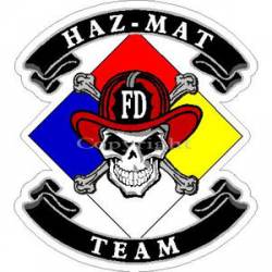 Haz-Mat Team Skull & Cross Bones - Sticker