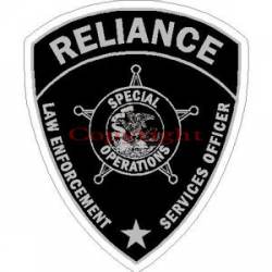 Reliance Law Enforcement Services Officer Subdued - Sticker