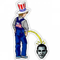 Pee on Obama Political Expression - Sticker