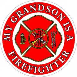My Grandson Is A Firefighter - Sticker