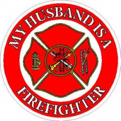 My Husband Is A Firefighter - Sticker