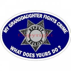 My Granddaughter Fights Crime What Does Yours Do? 7 Point Star - Sticker