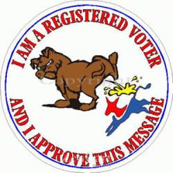 I Am A Registered Voter & I Approve This Message Anti Democrat - Sticker