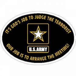 Army Gods Job To Judge The Terrorist - Vinyl Sticker