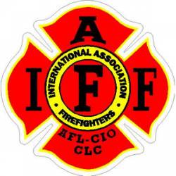 Red IAFF International Association Firefighters  - Sticker