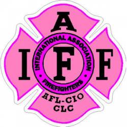 Pink IAFF International Association Firefighters  - Sticker