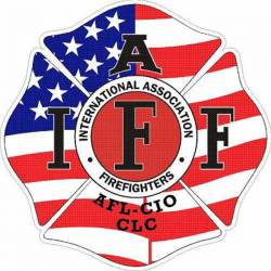 American Flag IAFF International Association Firefighters  - Sticker