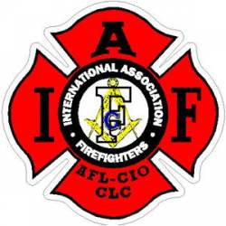 Masonic IAFF International Association Firefighters  - Sticker