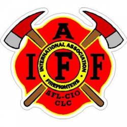 Axes IAFF International Association Firefighters - Vinyl Sticker