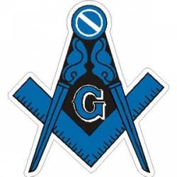 Masonic Black & Blue Logo - Vinyl Sticker