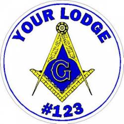 Custom Masonic Your Lodge - Vinyl Sticker