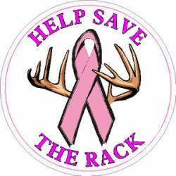 Help Save The Rack Breast Cancer - Sticker