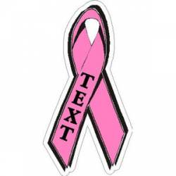 Custom Pink Ribbon Breast Cancer - Sticker