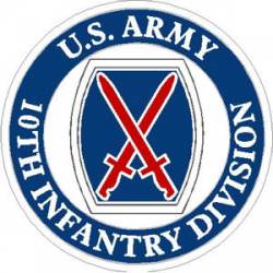 U.S. Army 10th Infantry Division - Sticker