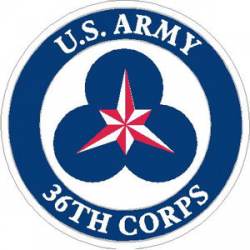 U.S. Army 36 Corps - Sticker