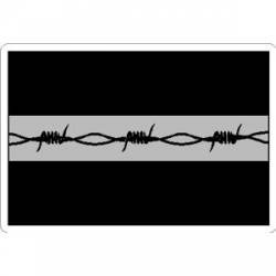 Thin Silver Line DOC Barbed Wire - Sticker