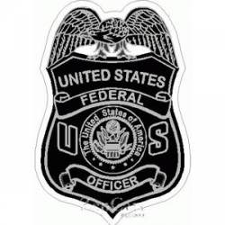Federal Officer Badge Subdued - Sticker