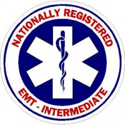 Nationally Registered EMT Intermediate - Sticker