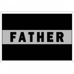 Thin Silver Line Father - Sticker