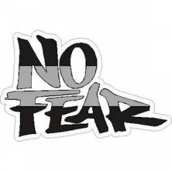 No Fear Thin Silver Line - Sticker