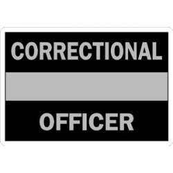 Thin Silver Line Correctional Officer - Sticker