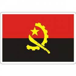 Angola Flag - Rectangle Sticker