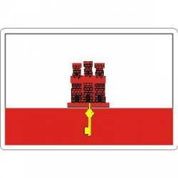 Gibraltar Flag - Rectangle Sticker