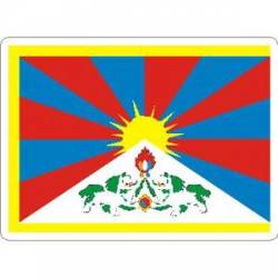 Tibet Flag - Rectangle Sticker