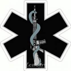 Subdued Tactical SWAT Medic Star of Life - Sticker