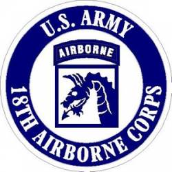 U.S. Army 18th Airborne Corps Dragon - Vinyl Sticker