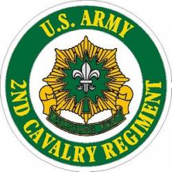 United States Army 2nd Cavalry Regiment - Vinyl Sticker