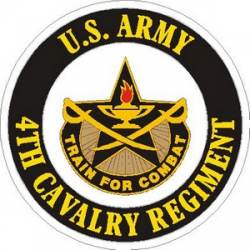 United States Army 4th Cavalry Brigade - Vinyl Sticker