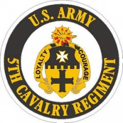 United States Army 5th Cavalry Regiment - Vinyl Sticker