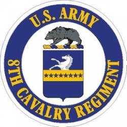 United States Army 8th Cavalry Regiment - Vinyl Sticker