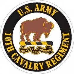 United States Army 10th Cavalry Regiment - Vinyl Sticker